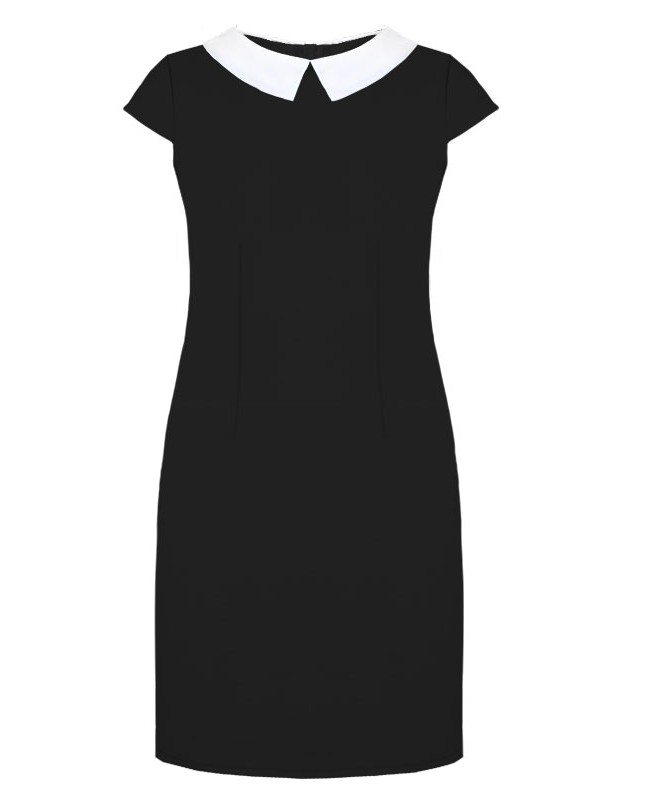 Черное школьное платье для девочки