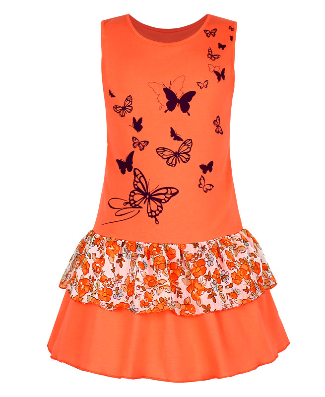 Оранжевый сарафан(платье) для девочки соборка...