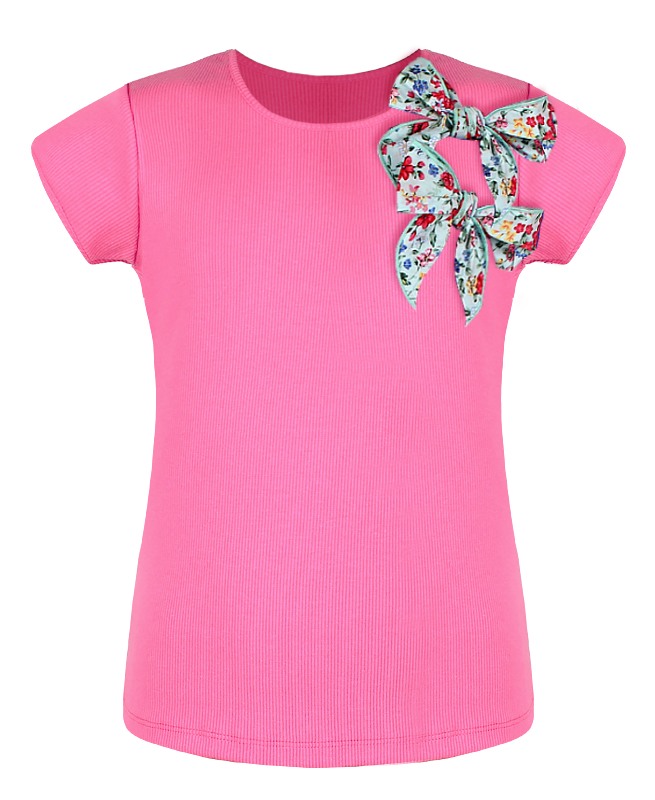 Футболка(блузка) для девочки розового цвета с...