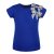 Синяя футболка(блузка) для девочки с бантами