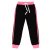 Чёрные спортивные брюки для девочки с розовыми лампасами