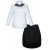 Школьный комплект с черной юбкой и белой блузкой
