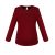 Школьный бордовый джемпер (блузка) на кокетке из кружева для девочки