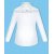 Белая школьная водолазка (блузка) для девочек