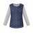 Джемпер (блузка) для девочки с тёмно-синим гипюром