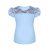 Голубая блузка с гипюром  для школьницы