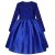 Нарядное синее платье для девочки с гипюром