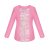 Розовый джемпер (блузка) с гипюром для девочки