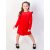 Красное платье для девочки из велюра