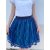 Нарядная юбка для девочки с синим гипюром