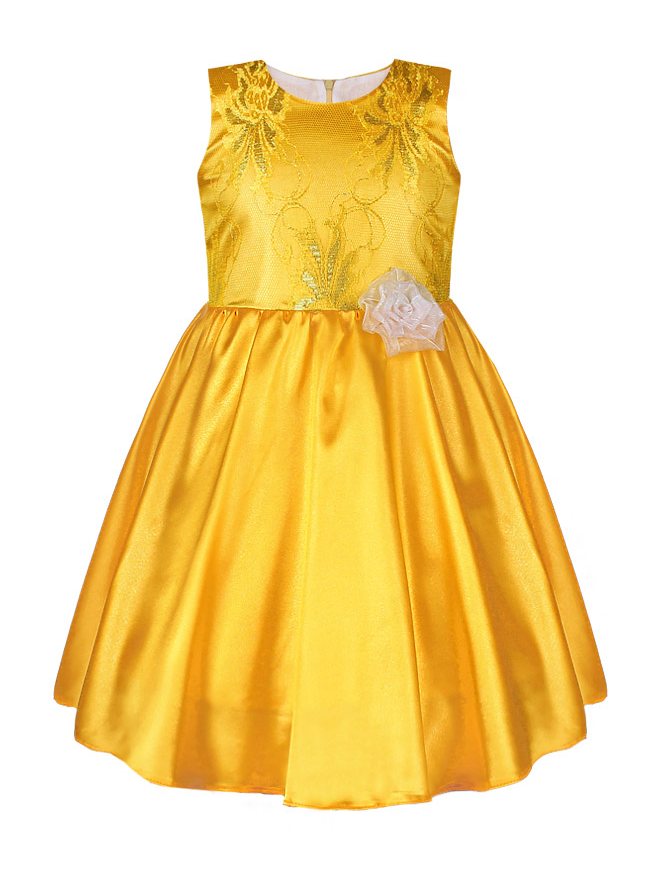 Желтое платье на девочку