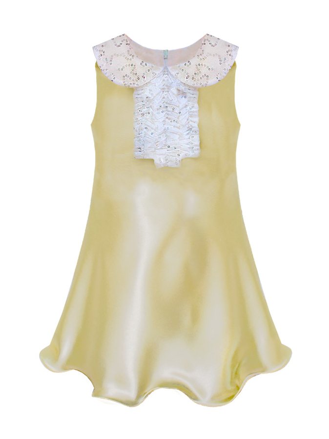 Золотистое нарядное платье для девочки