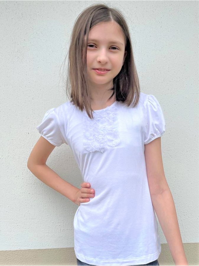 Школьная футболка (блузка) для девочки