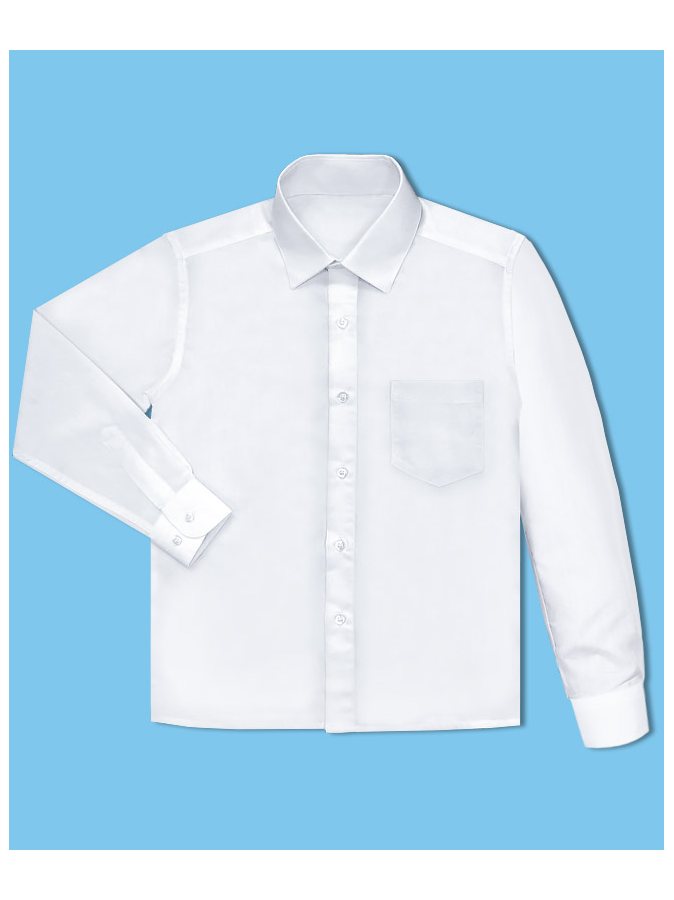 Белая школьная рубашка для мальчика