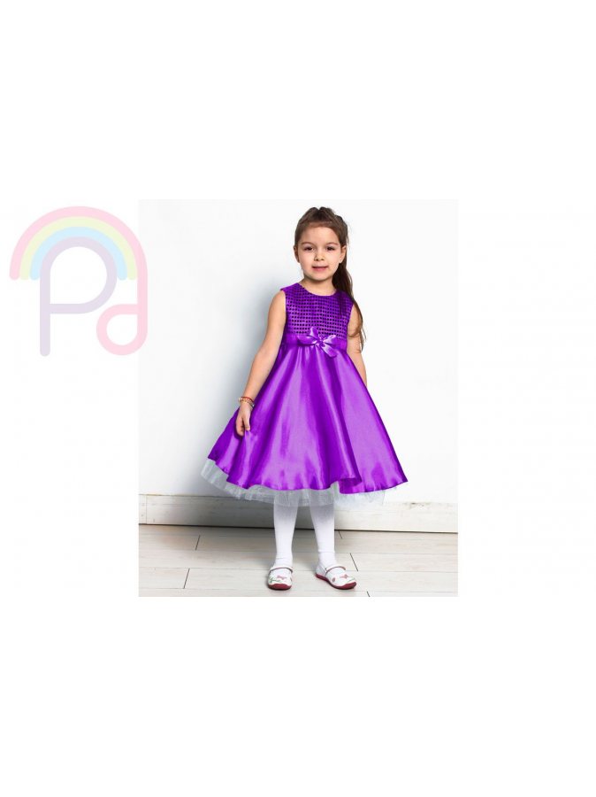Платье нарядное для девочки фиолетовое,рост  92-122