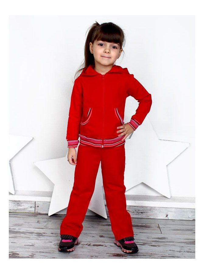 Красный спортивный костюм для девочки
