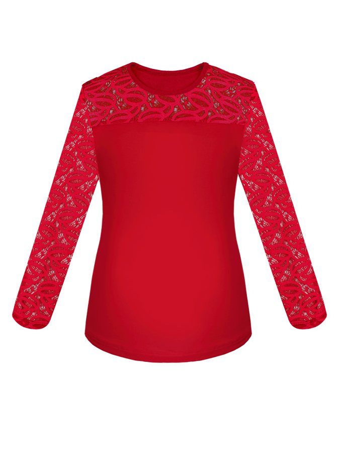Красный джемпер (блузка)  для девочки