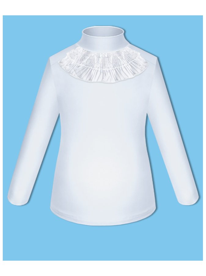 Школьная белая водолазка (блузка) для девочки
