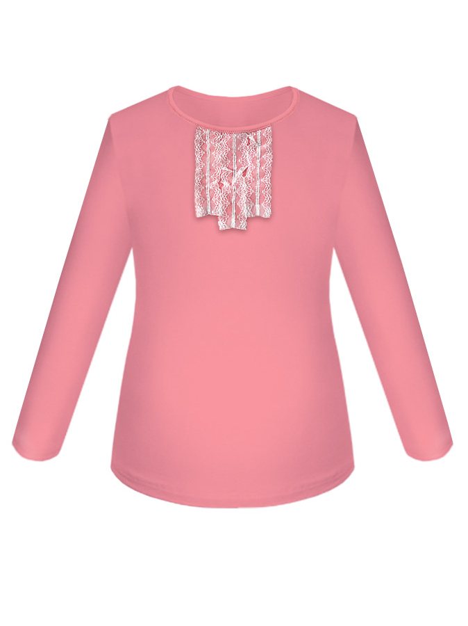 Школьная розовая блузка для девочки