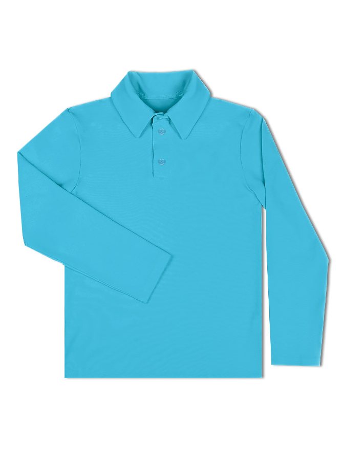Голубая рубашка-поло для мальчика