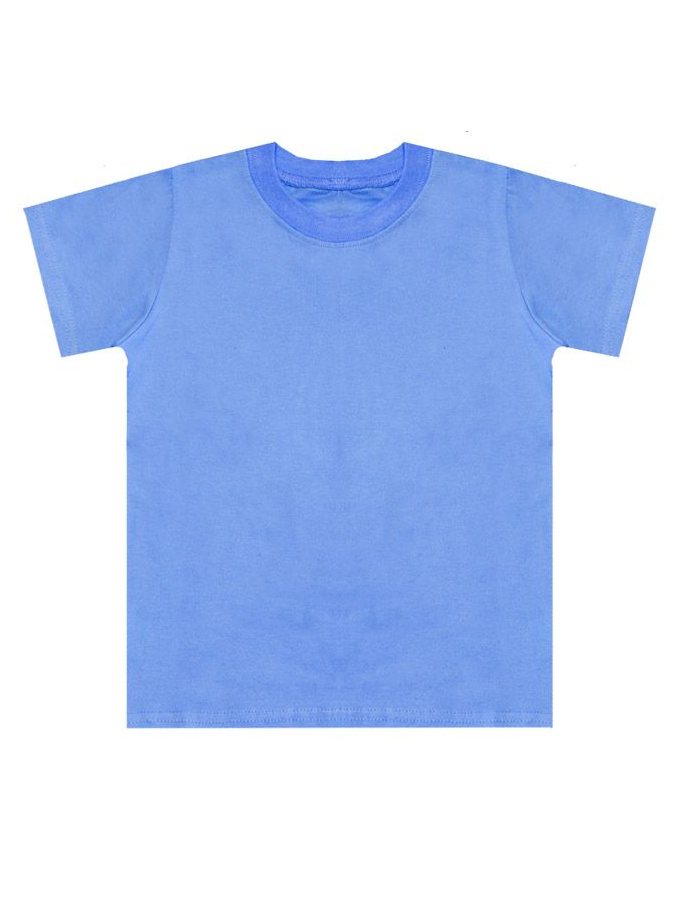 Голубая детская футболка