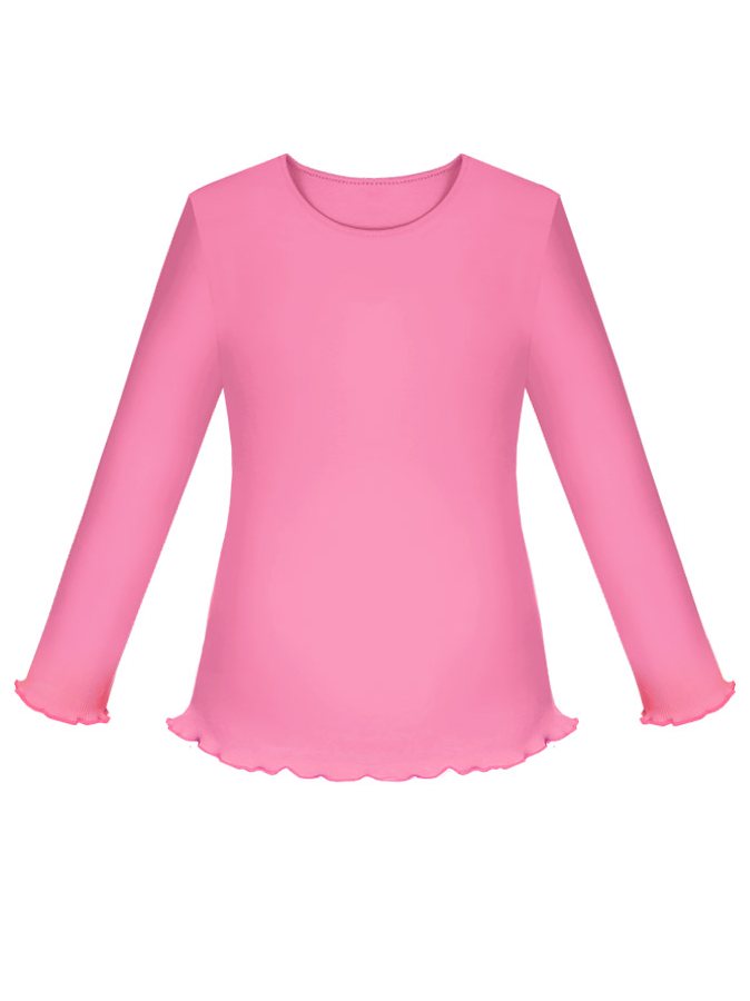 Школьный розовый джемпер (блузка) для девочки