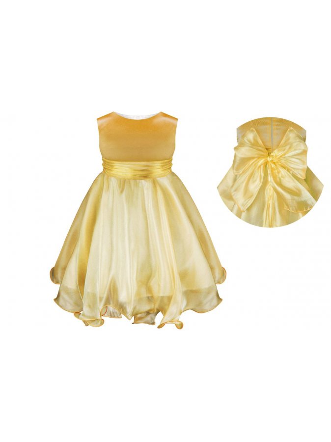 Золотистое нарядное платье для девочки