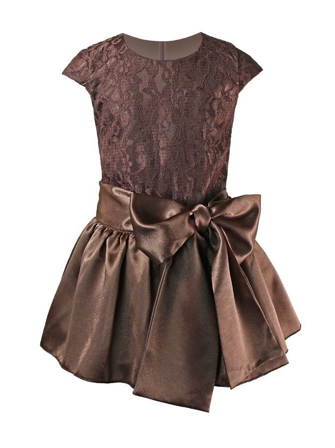 Платье нарядное для девочки шоколад,рост 128-158