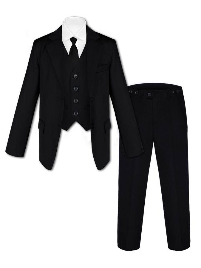 Черный костюм "Тройка" с галстуком