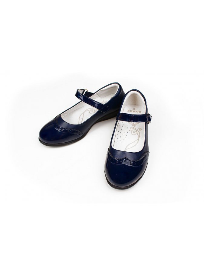 Туфли школьные для девочки т.синие,размер 31-36