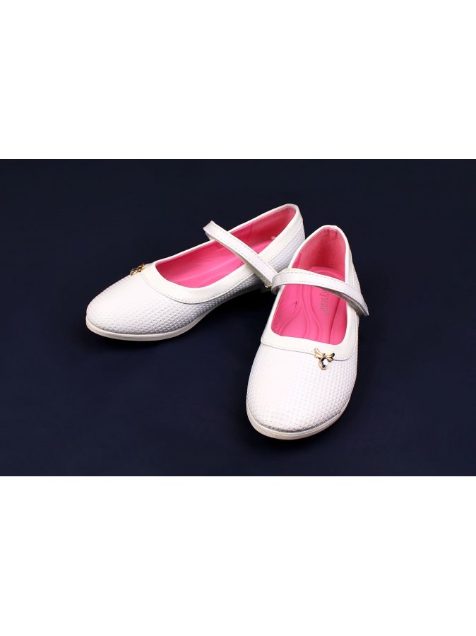 Туфли для девочки школьные белые,размер 30-37