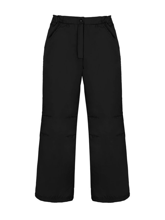 Теплые штаны для девочки черный,рост 128-158