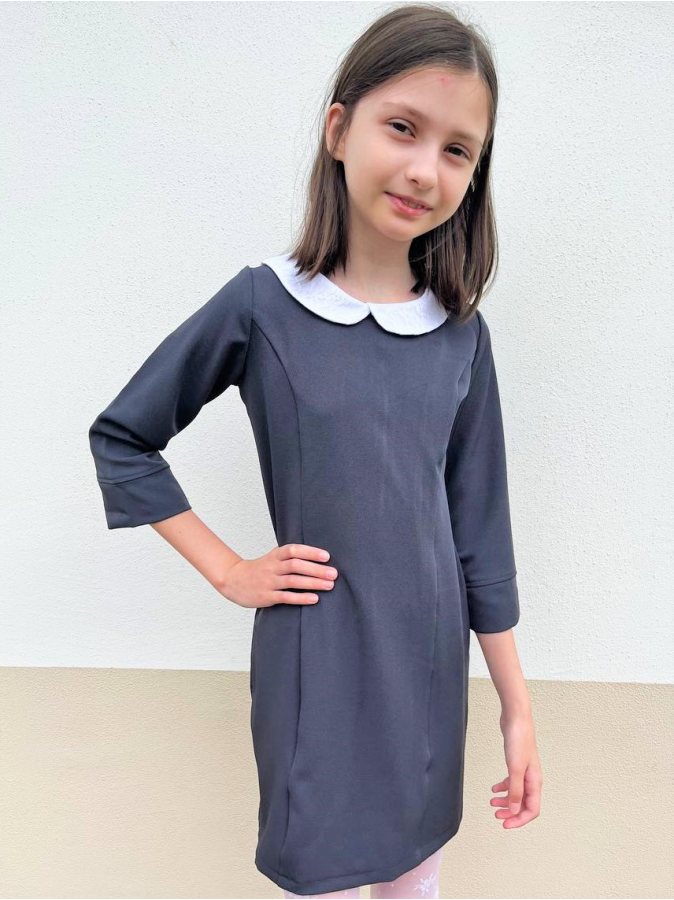 Школьное серое платье для девочки