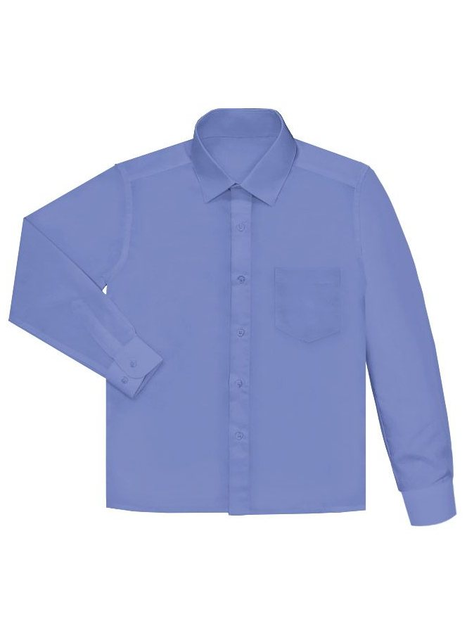 Синяя школьная рубашка для мальчика
