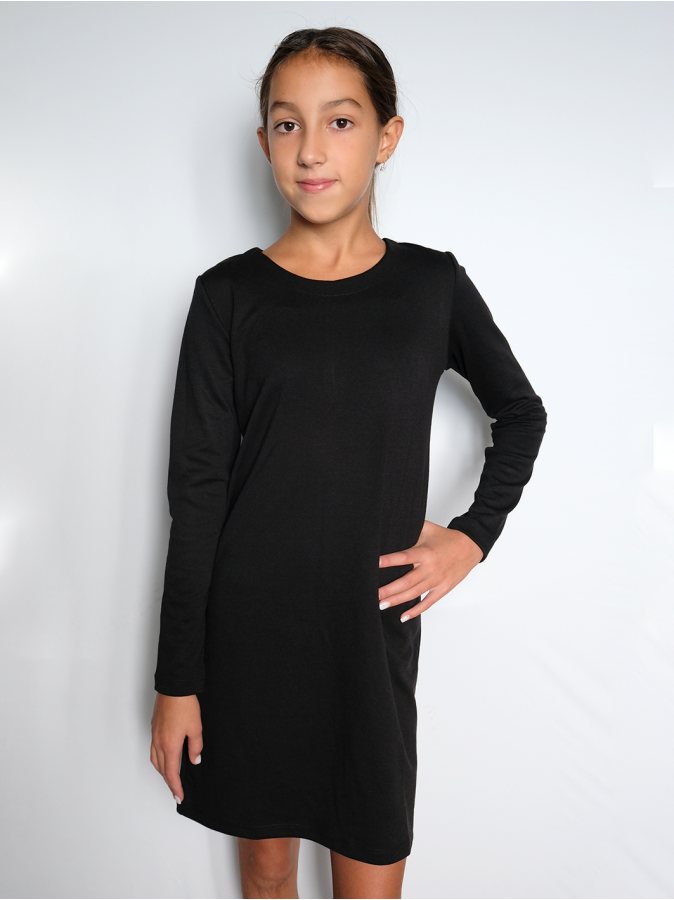 Чёрное школьное платье для девочки