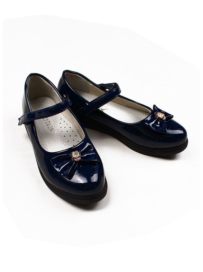 Туфли лаковые синие для девочки