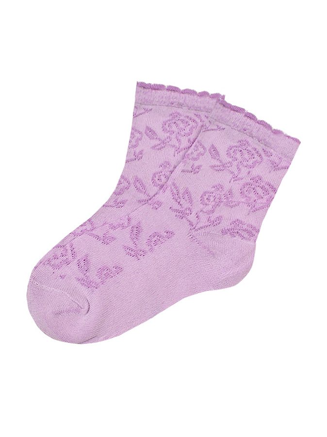 Сиреневые ажурные носки для девочки