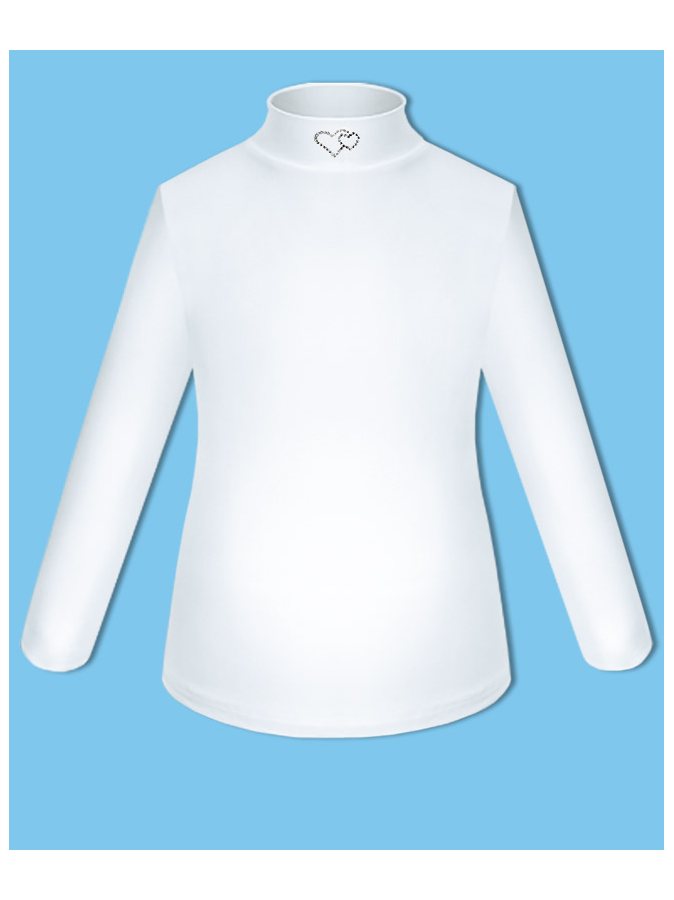 Школьная водолазка(блузка) для девочки с декором из страз