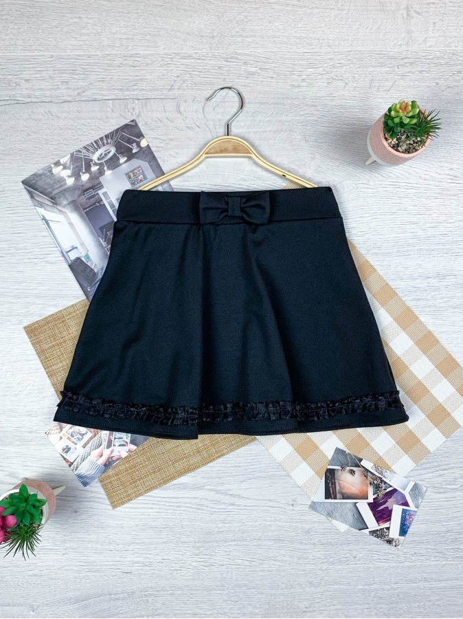 Чёрная школьная юбка для девочки