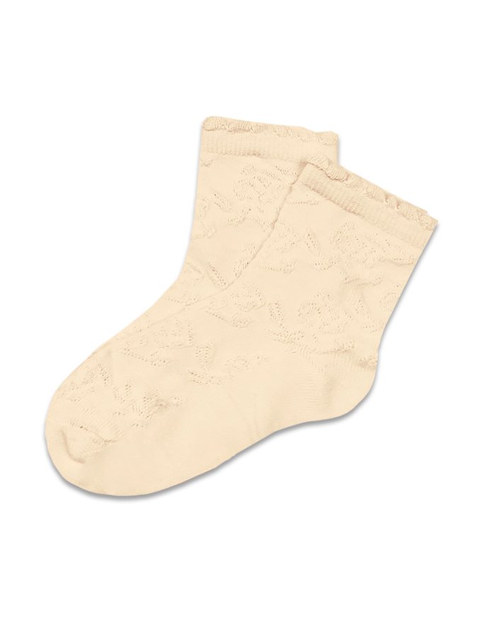 Молочные ажурные носки для девочки