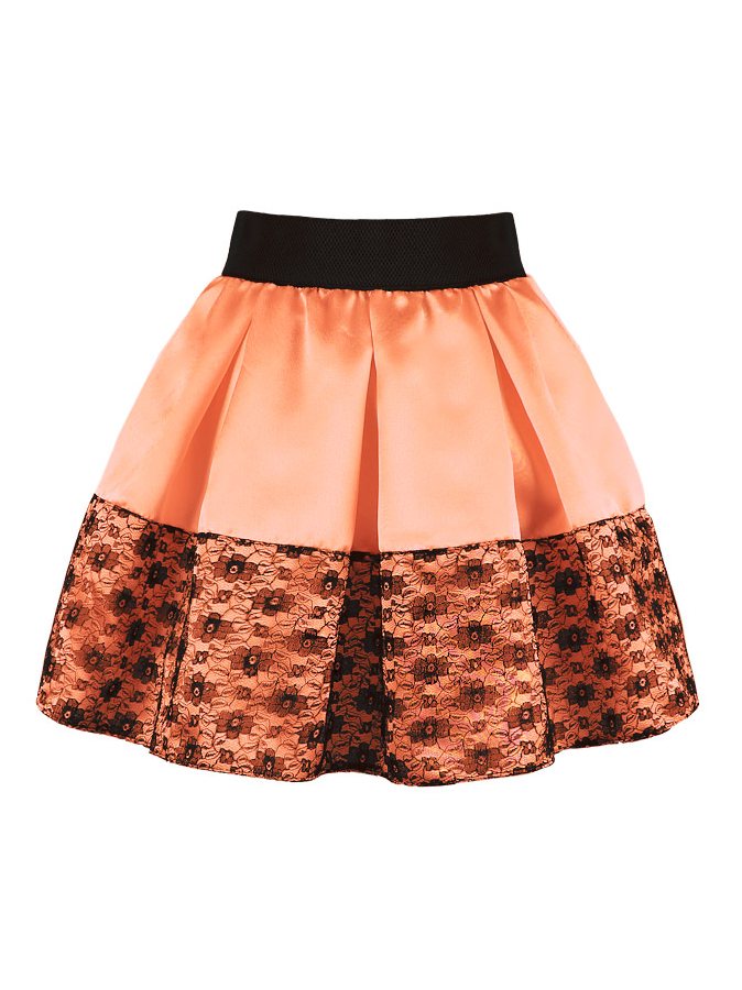 Персиковая юбка для девочки