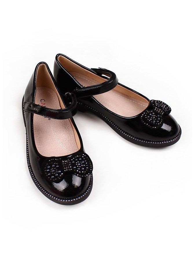 Черные лакированные туфли для девочки