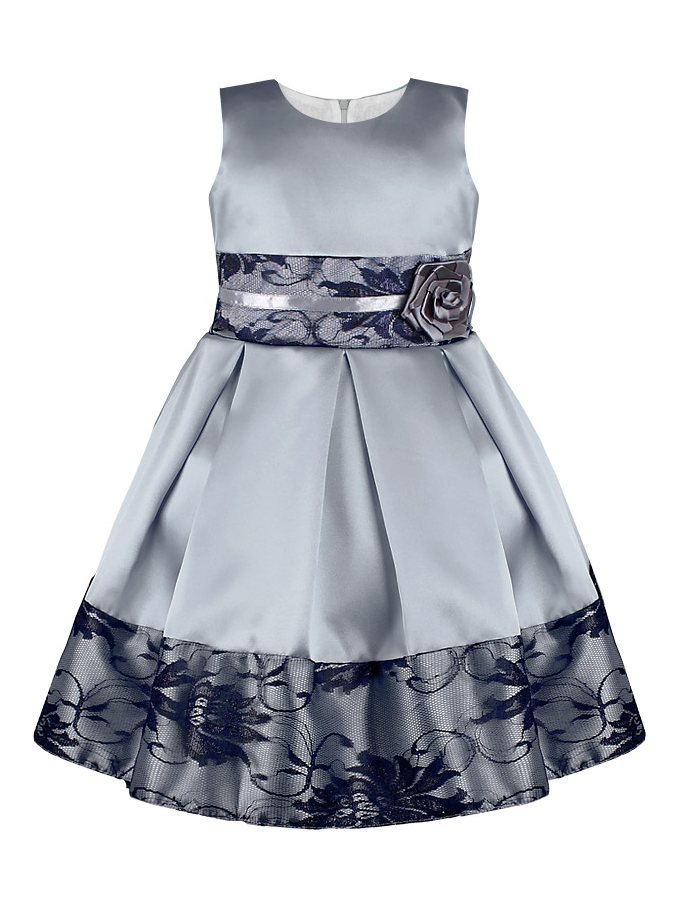 Нарядное серебряное платье для девочки