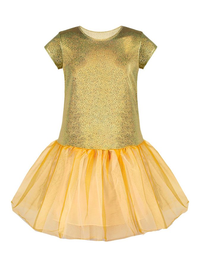 Нарядное золотое платье для девочки