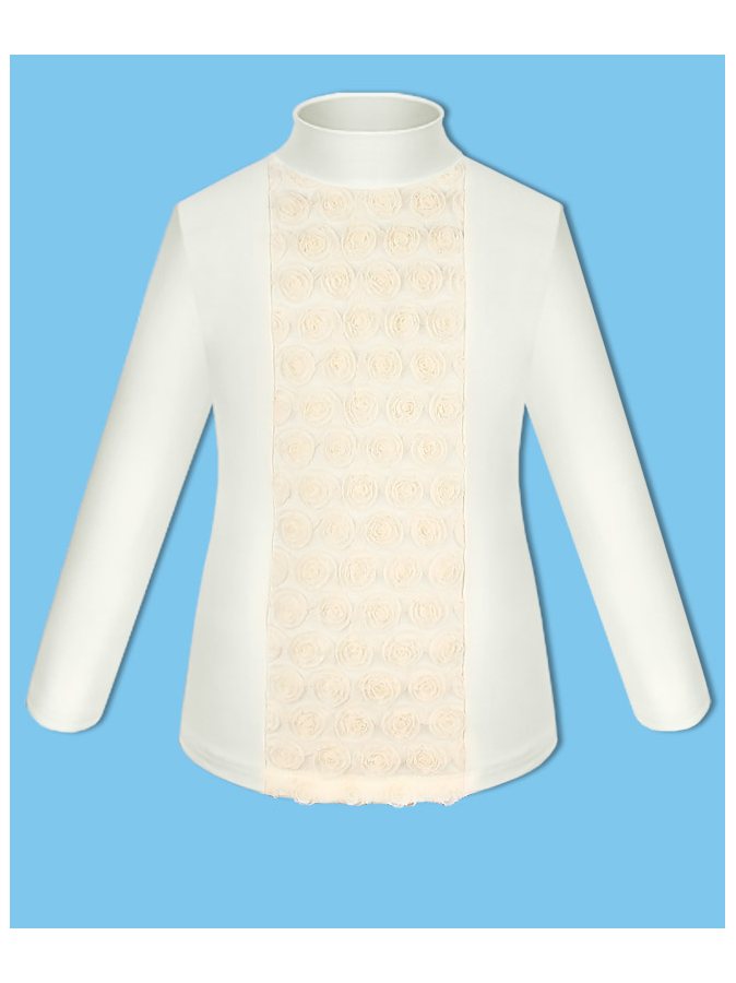Молочная школьная водолазка (блузка) для девочки
