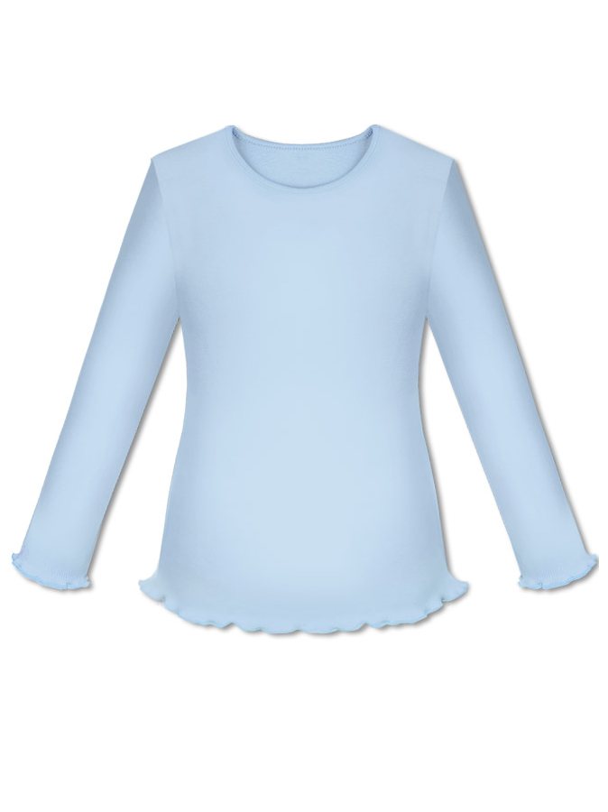 Школьный голубой джемпер (блузка)/школа для девочки