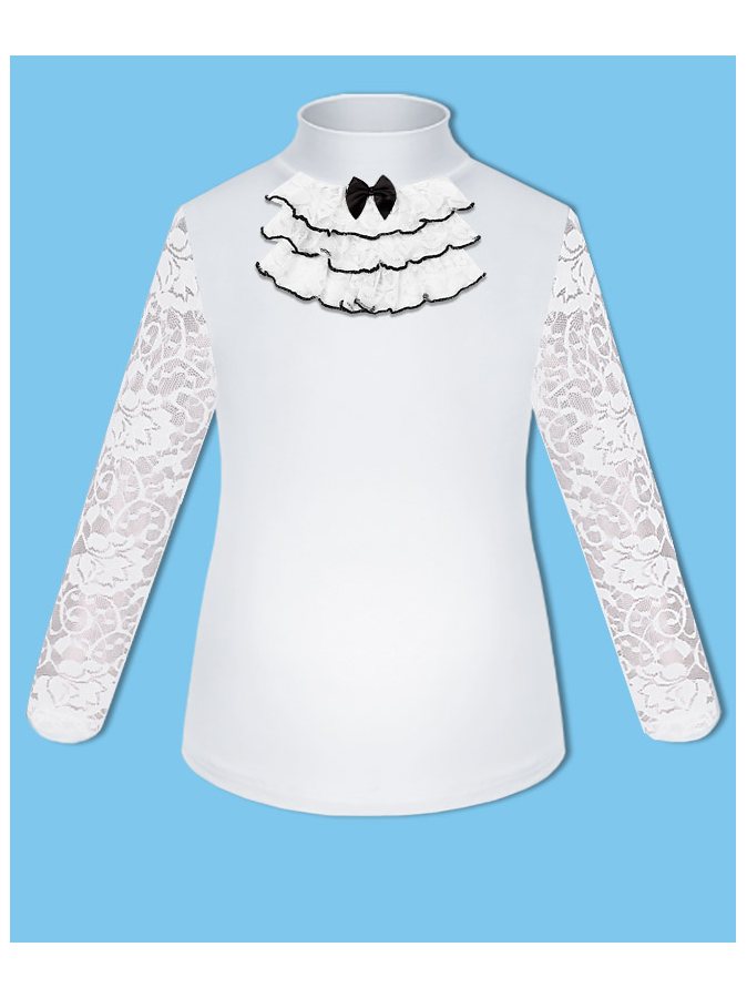 Белый школьный Джемпер (блузка) для девочки