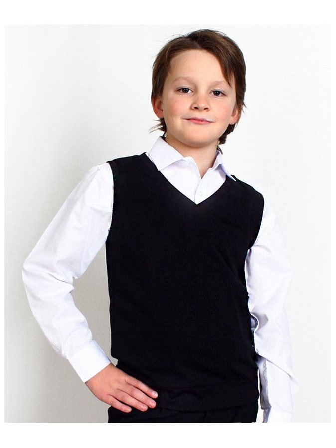 Школьный комплект для мальчика(жилет,брюки и рубашка-поло)