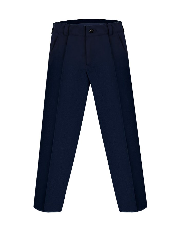 Классические брюки для мальчика тёмно-синего цвета