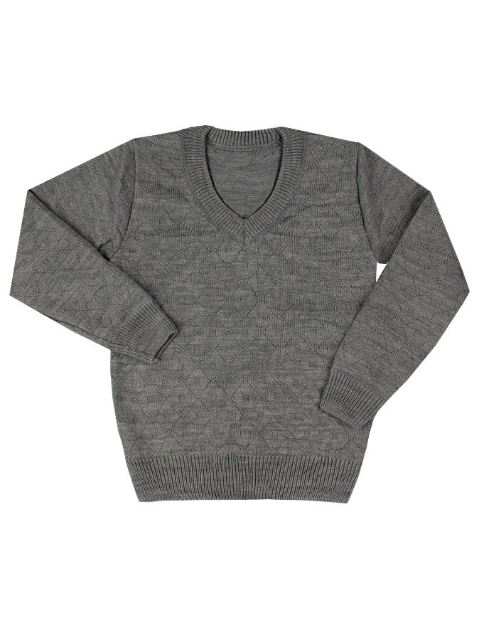 Вязанный серый свитер для мальчика